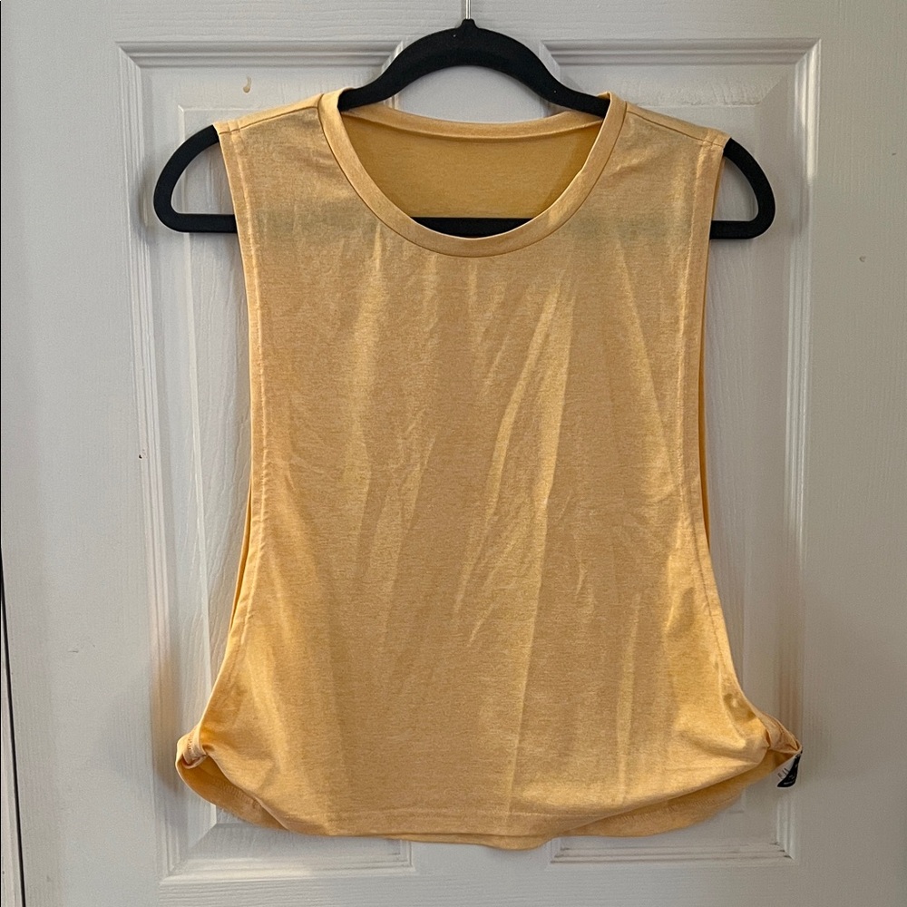 Sleeveless Yellow Women's Muscle Tank